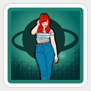 red hair girl Sticker